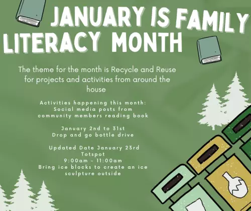 Family Literacy Month Bottle Drive