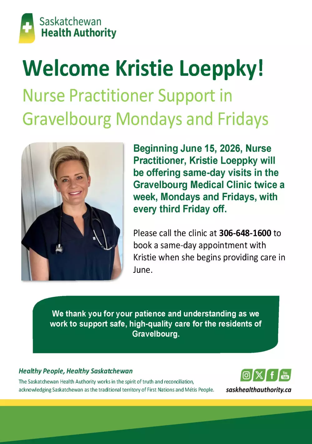 Gravelbourg Nurse Practitioner Update