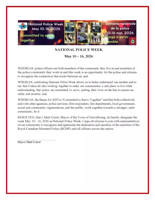 National Policing Week Proclaimed