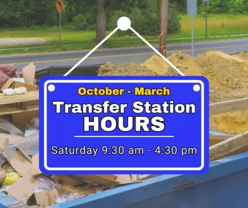 Reminder: Fall/Winter Transfer Station Hours